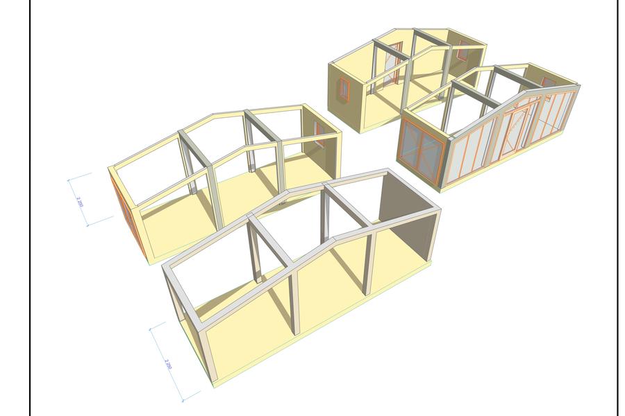 Проект модульного дома барнхаус (2137)