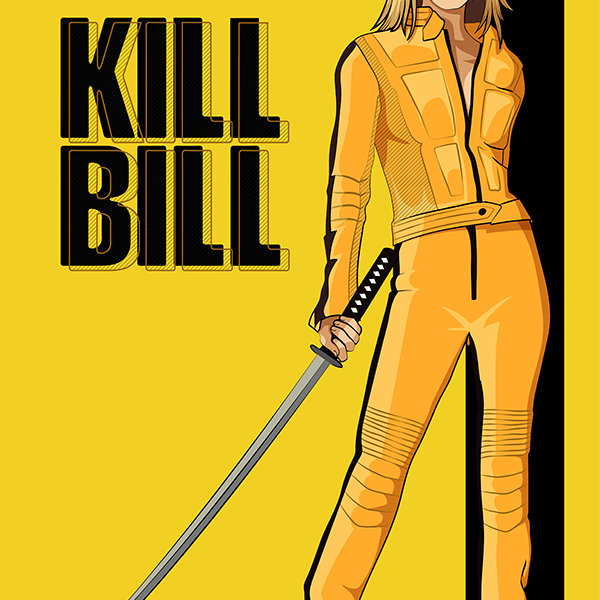 Постер "KILL BILL" вектор в стиле комиксов (2975)