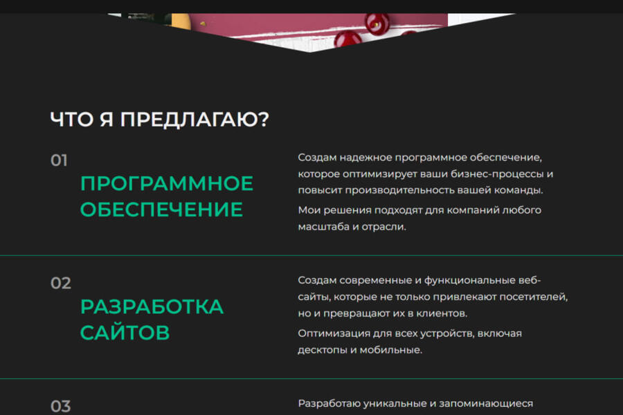 Разработка сайта-визитки (4315)