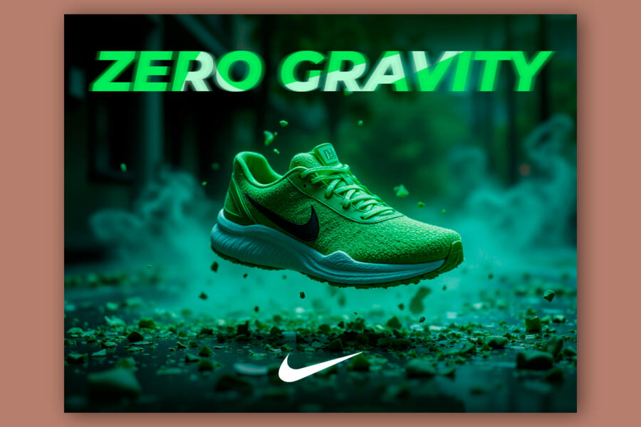 Концепт постера для рекламы кроссовок (5209)