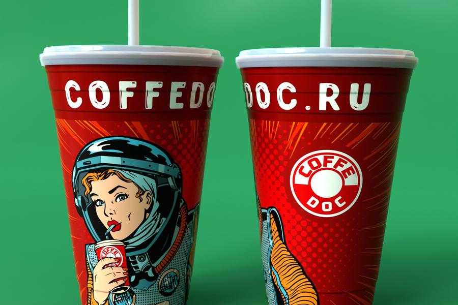 Разработка упаковки в стиле pop-art для CoffeDoc (1687)