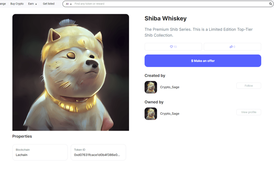 Крипто-маркетплейс Latoken NFT (2734)